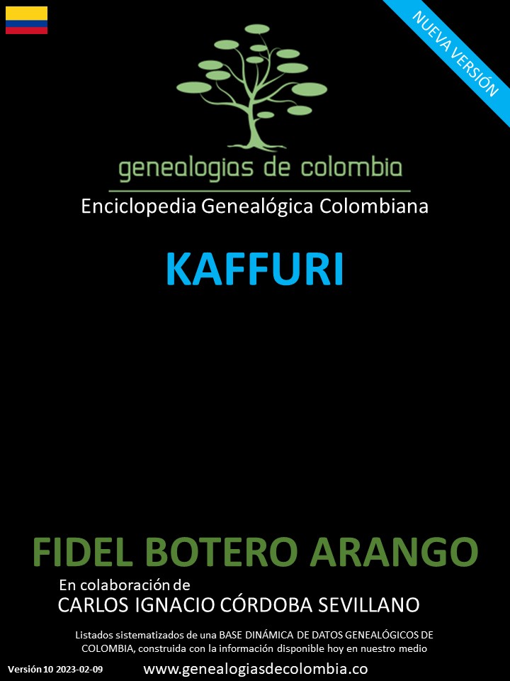 Este libro incluye el apellido Kaffuri