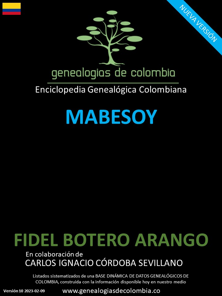 Este libro incluye el apellido Mabesoy