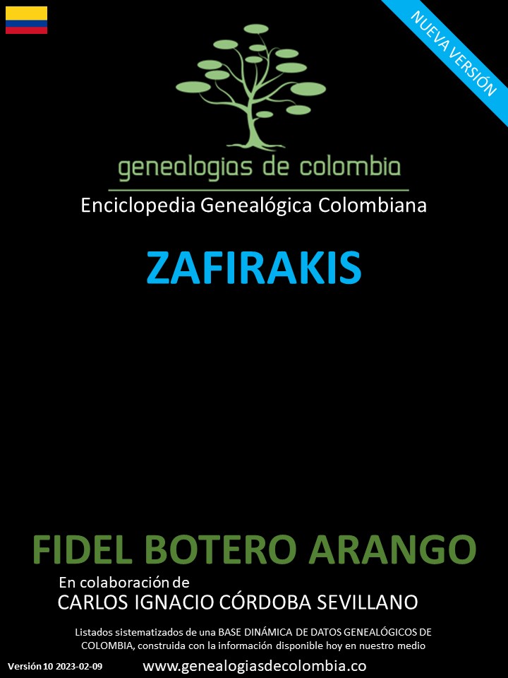 Este libro incluye el apellido Zafirakis