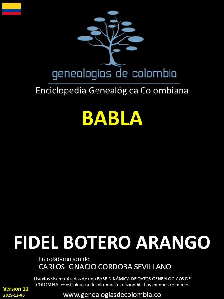 Este libro incluye el apellido Babla