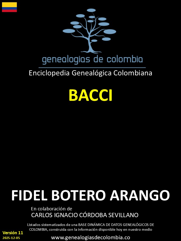 Este libro incluye el apellido Bacci