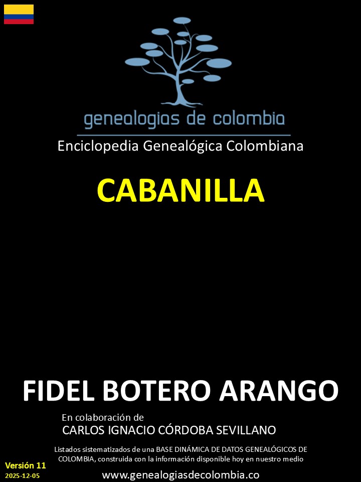 Este libro incluye el apellido Cabanilla