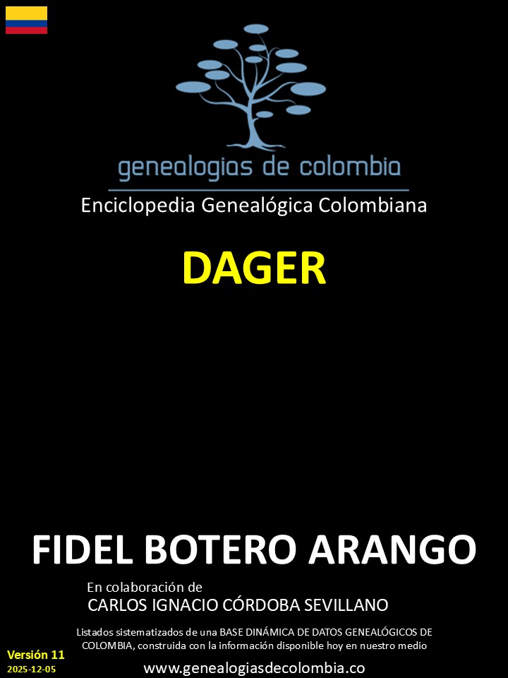 Este libro incluye el apellido Dager