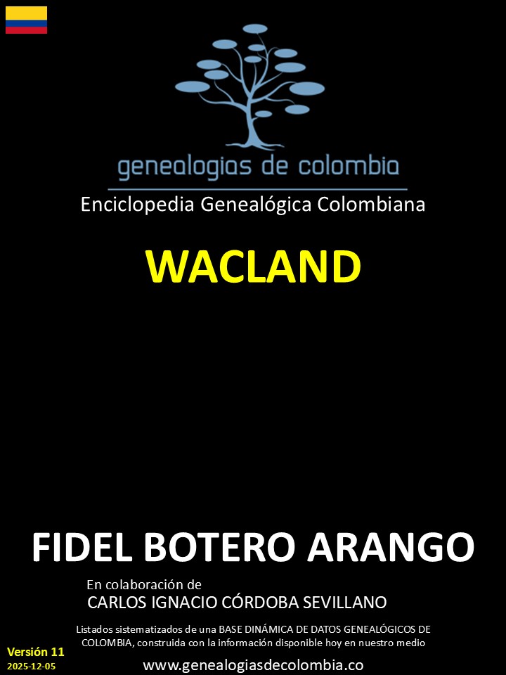 Este libro incluye el apellido Wacland