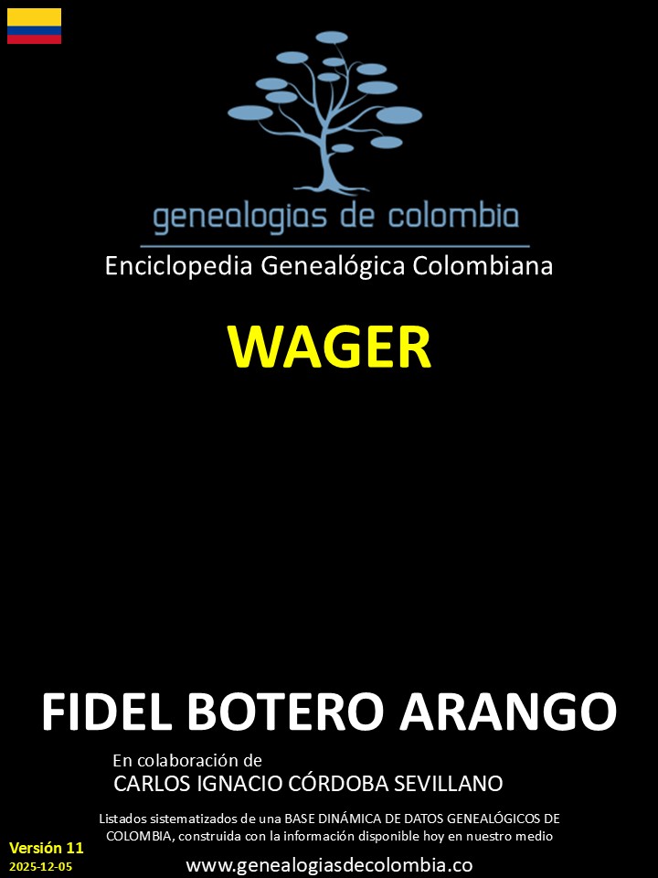 Este libro incluye el apellido Wager