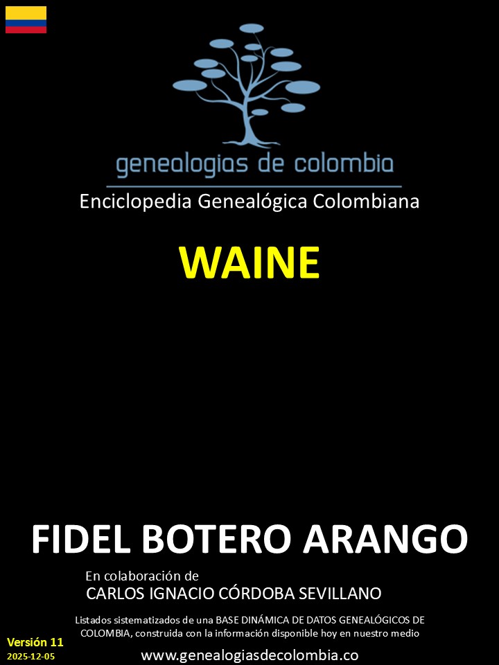 Este libro incluye el apellido Waine