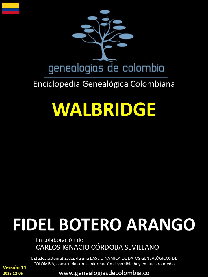 Este libro incluye el apellido Walbridge