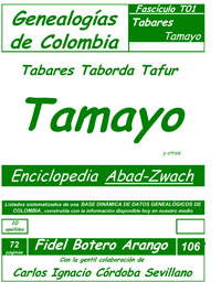 Este libro incluye los apellidos: 
Tabares, Taboada, Taborda, Tabulla, Tache, Tacuri, Tafur, Talero, Talledo, Támara, Tamayo