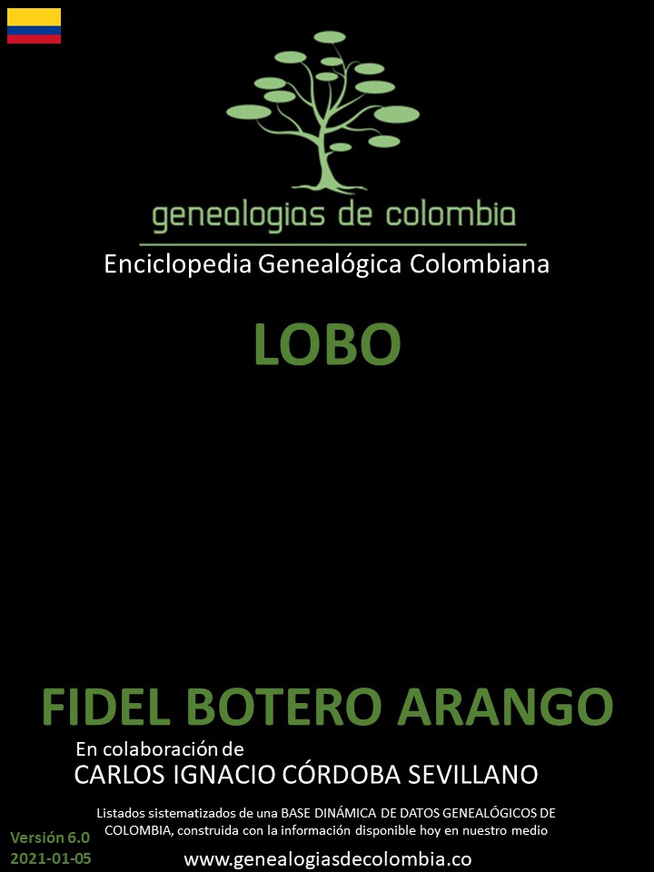 Genealogías de la famila de apellido LOBO en Colombia