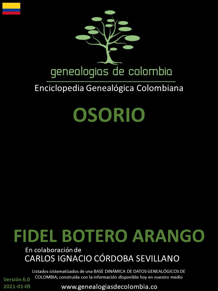 Genealog As De La Famila De Apellido Osorio En Colombia